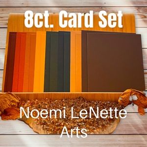 🍂 8ct. Card Set w Matching Envelopes 🍁 Rich Autumn Colors 🌾 Stationary 🍂